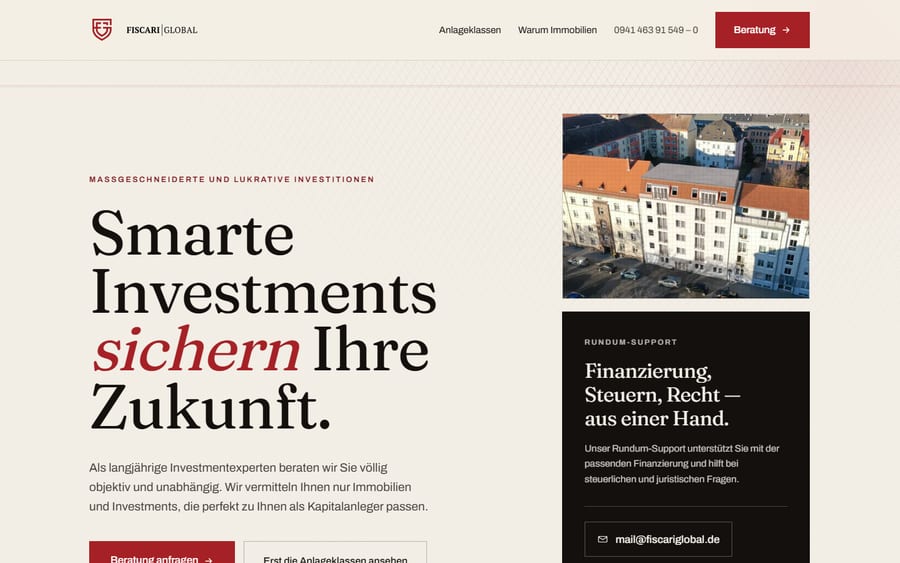 Neue Website von Fiscari Global