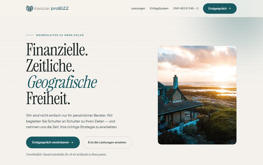 Neue Website der Kanzlei proBIZZ