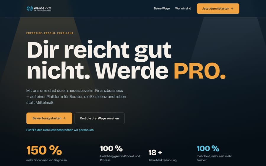 Neue Website von werdePRO